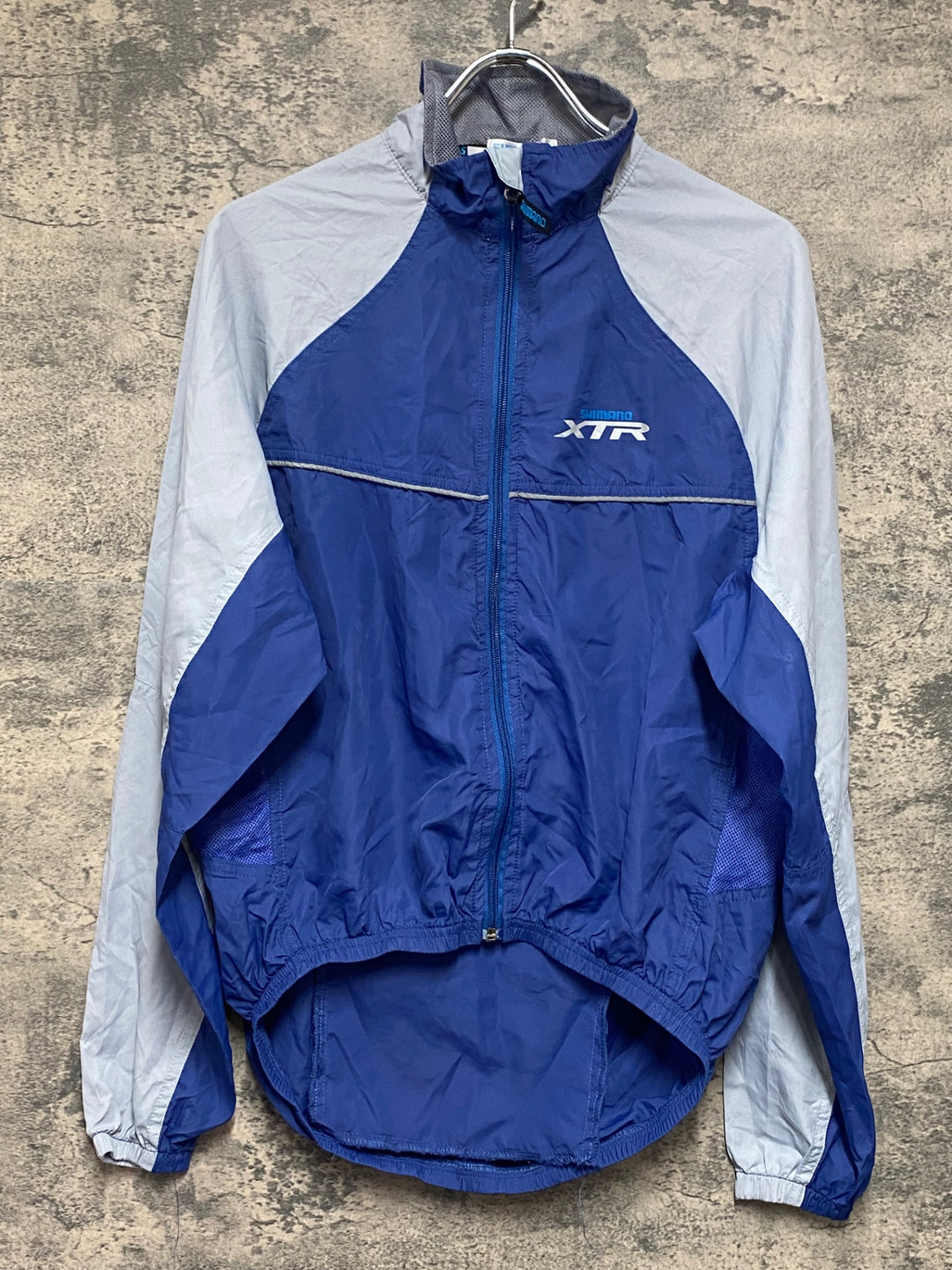 KO396 シマノ SHIMANO 長袖 ウィンドブレーカー 青グレー M XTR