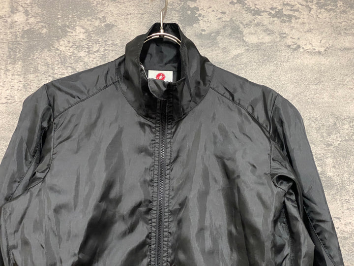 JO427 カステリ CASTELLI 長袖 ウインドブレイカー 黒 M
