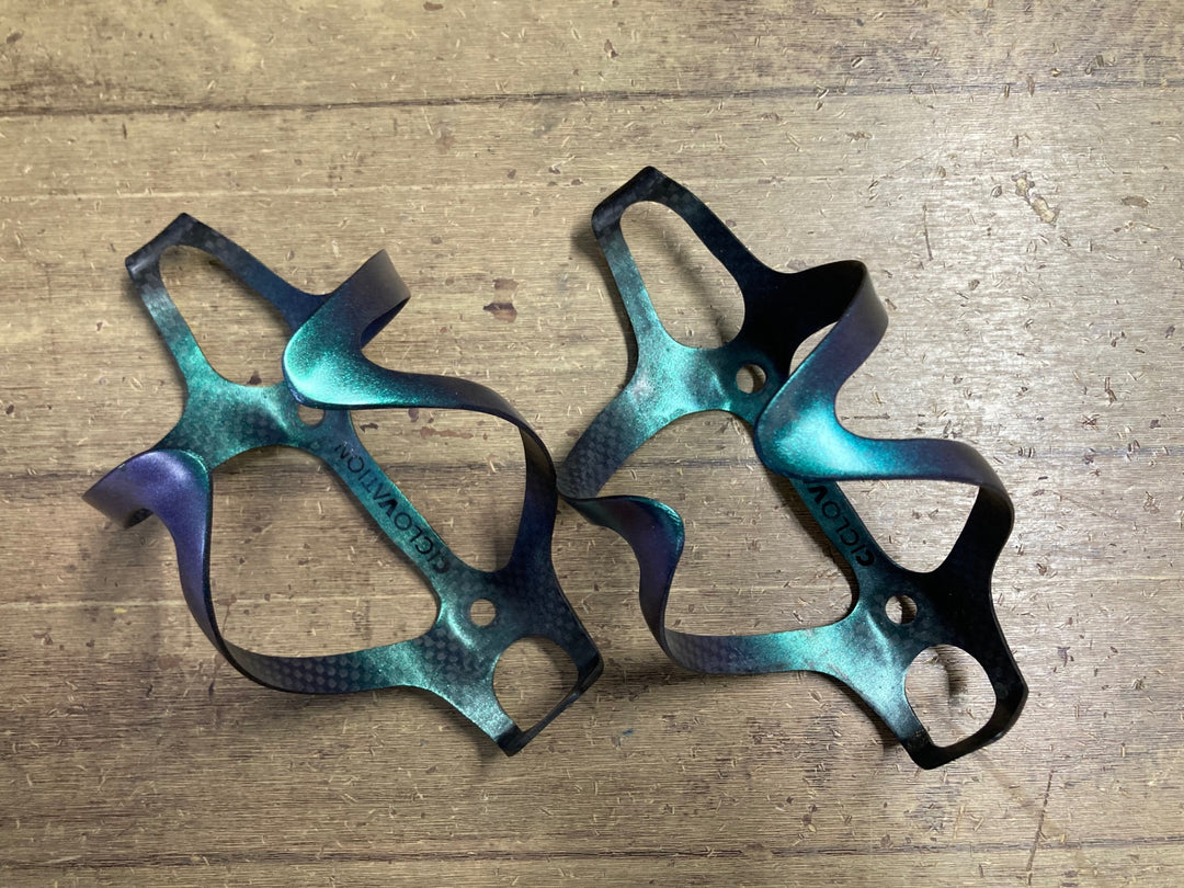 KN415 シクロベーション CICLOVATION Premium Carbon Cage カーボン ボトルケージ スペクトラムリフレクティブ