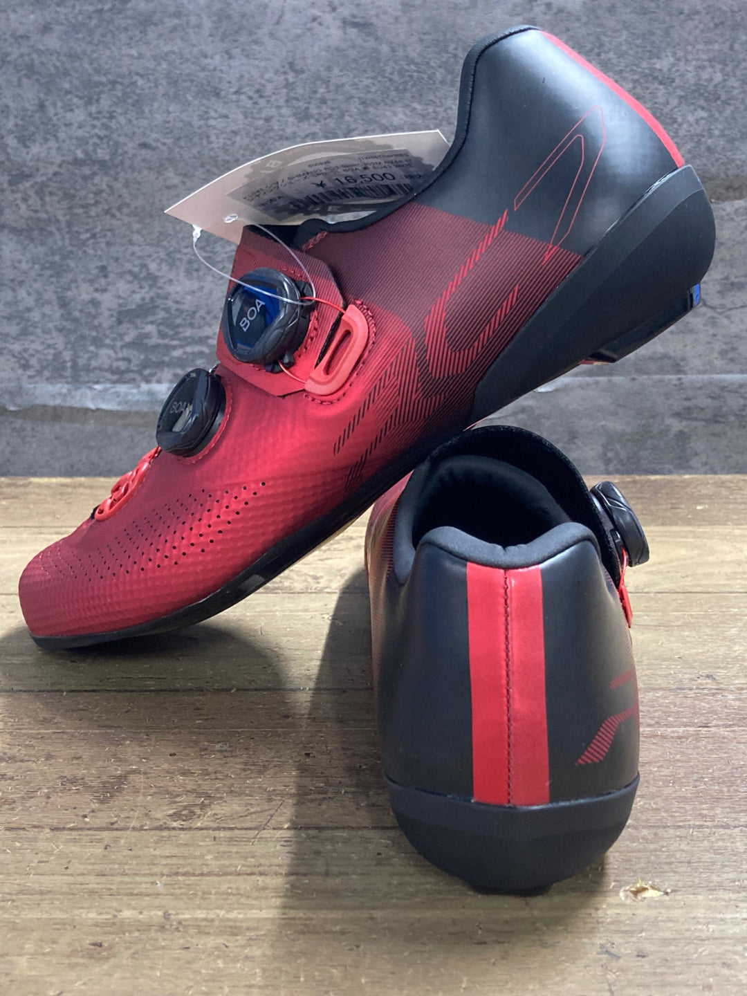 KL047 シマノ SHIMANO RC7 SHRC702M R24E ビンディングシューズ SPD-SL BOA 赤 EU43 WIDE