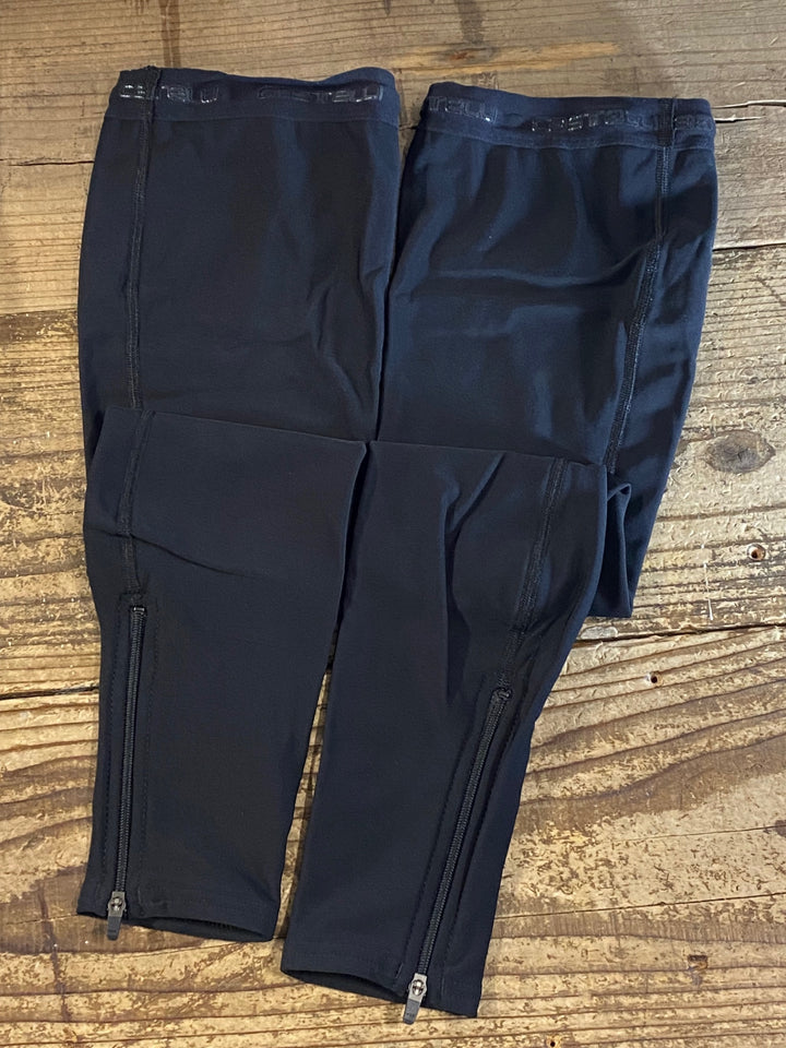 JQ047 カステリ CASTELLI レッグウォーマー 黒 S