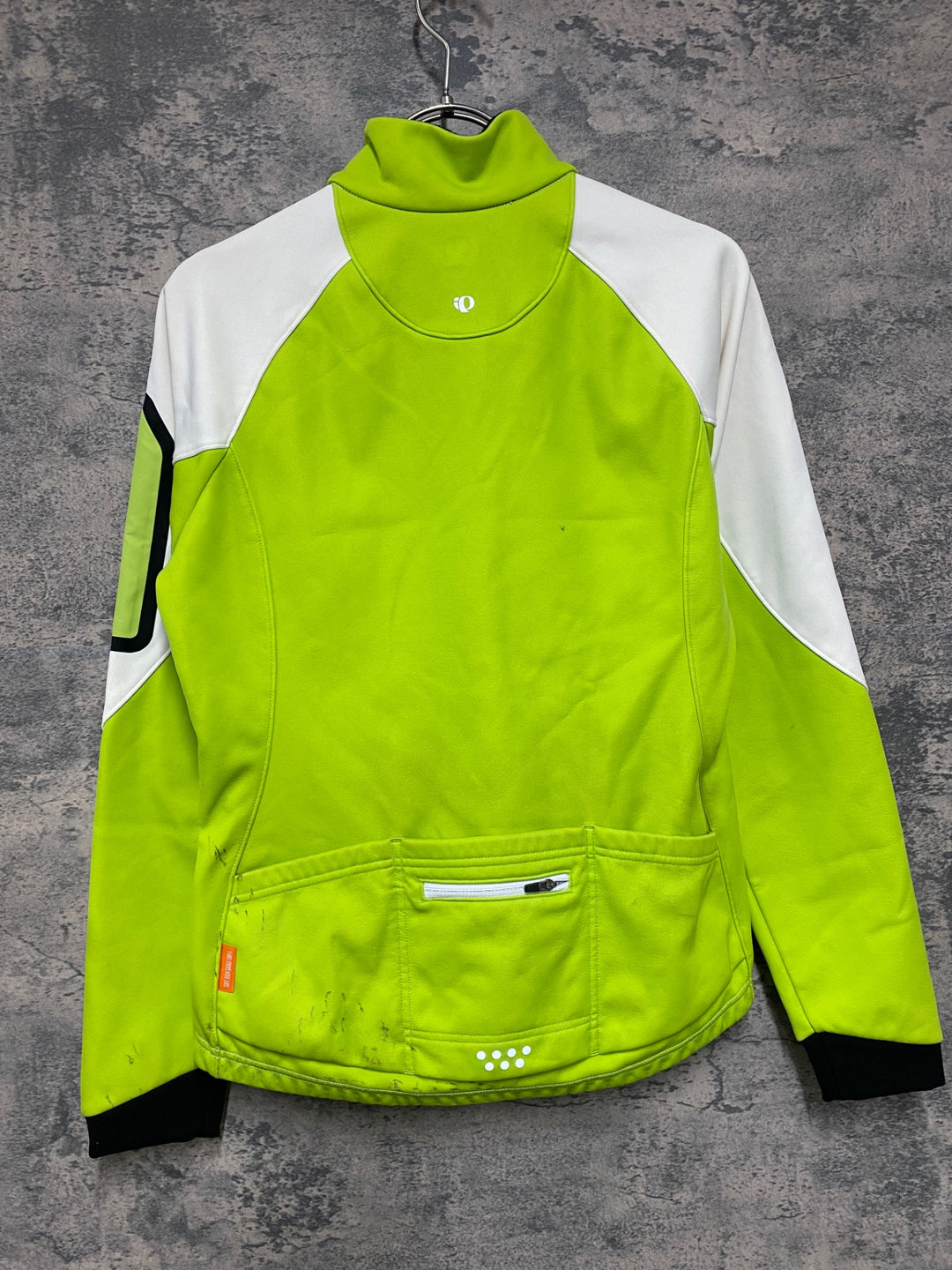 JM279 パールイズミ PEARL iZUMi 長袖 サイクルジャケット 白 黄緑 L 裏起毛