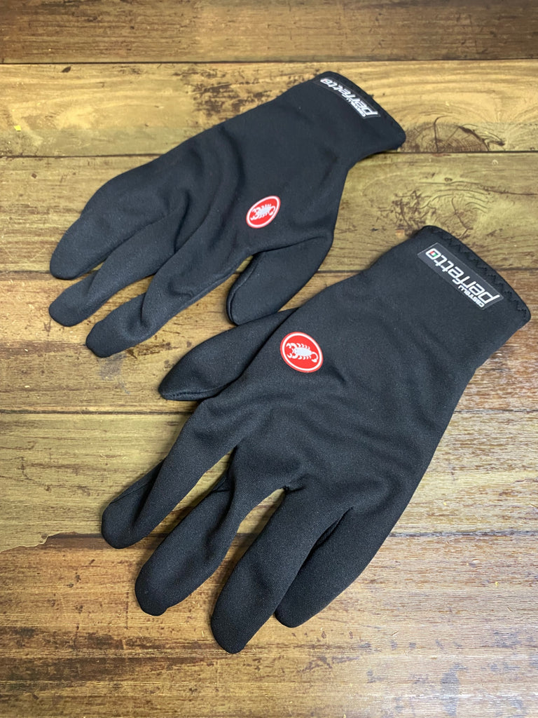 KG696 カステリ CASTELLI GORE-TEX 長指 グローブ 黒 L 裏起毛 – BICI