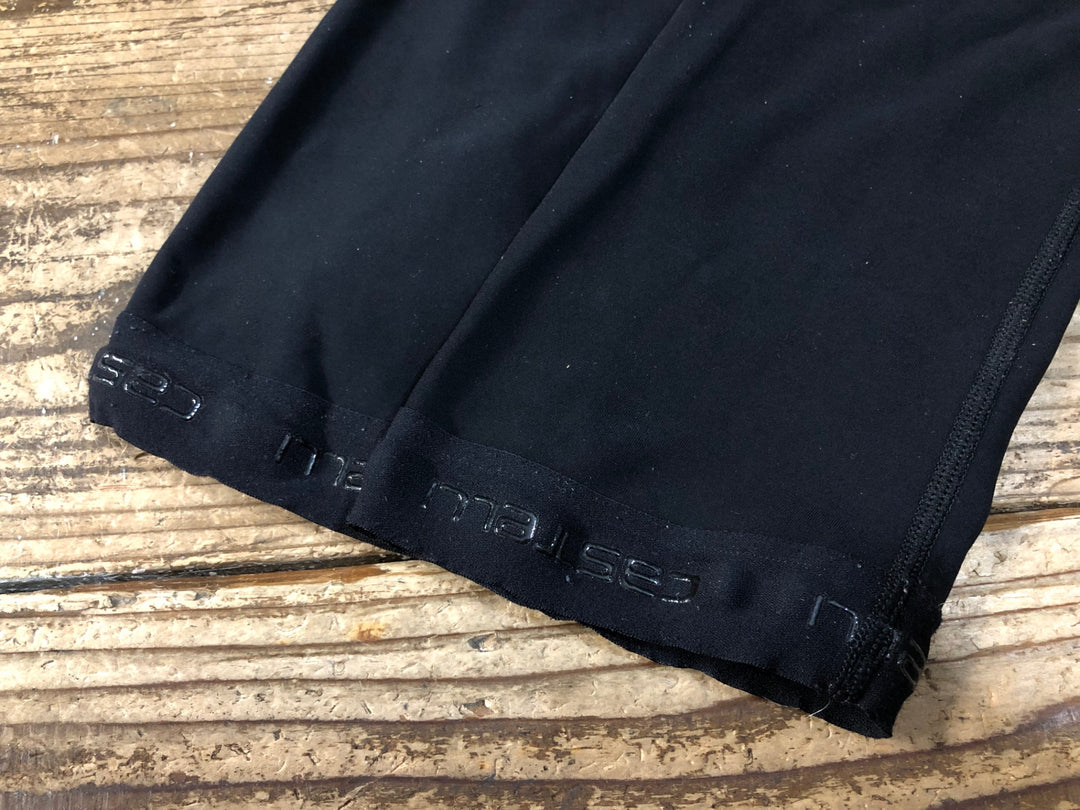 KB495 ステリ castelli レッグウォーマー NANOFLEX 黒 L 裏起毛