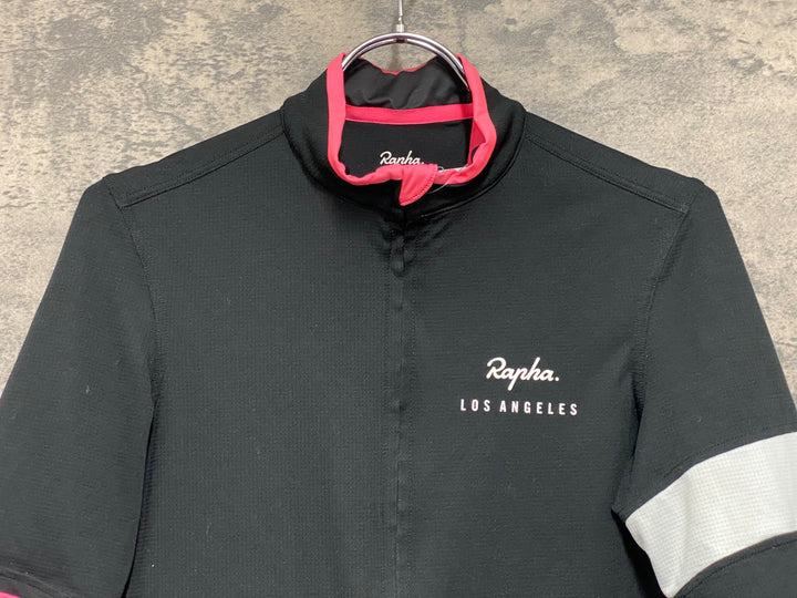 JV265 ラファ Rapha SUPER LIGHTWEIGHT JERSEY 半袖 サイクルジャージ 黒 M Los Angeles