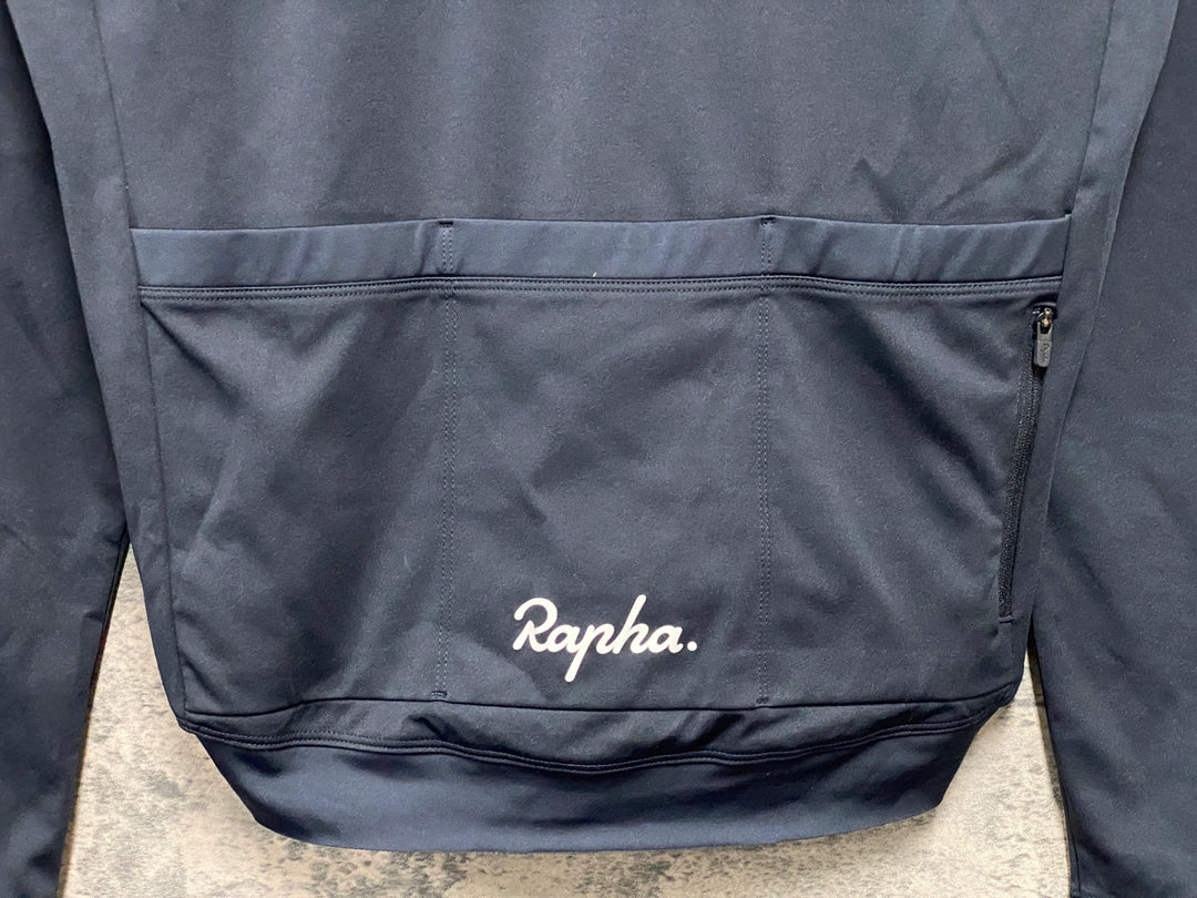 JU407 ラファ Rapha CORE LONG SLEEVE JERSEY 長袖 サイクルジャージ 黒 L 裏起毛