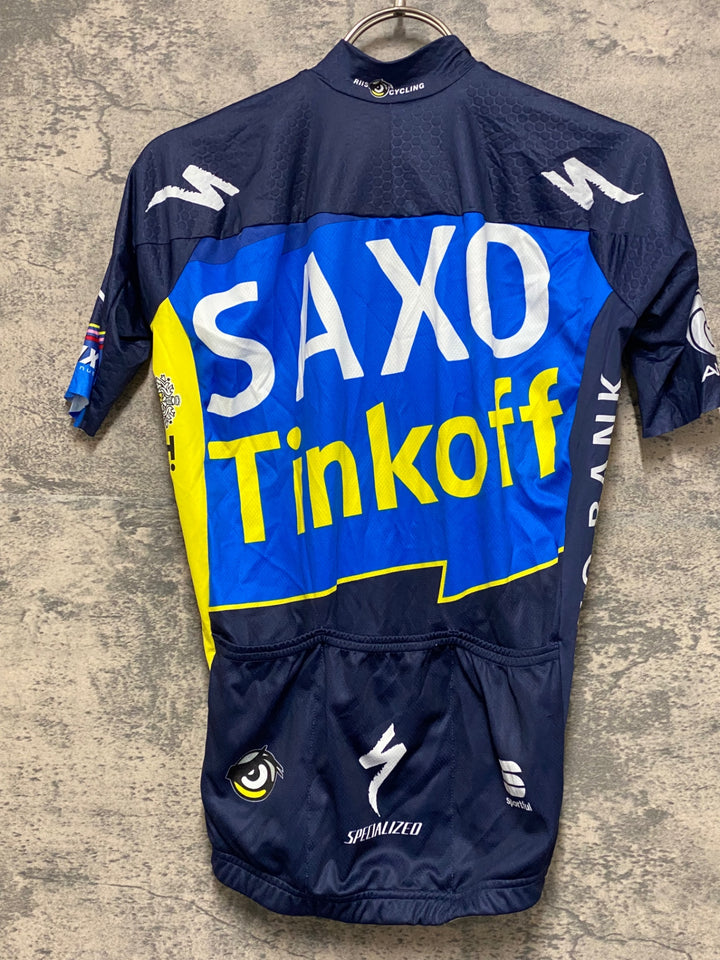 KF185 スポーツフル sportful 半袖 サイクルジャージ ネイビー 黄 M SAXO Tinkoff