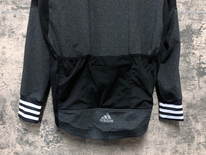 KL248 アディダス adidas 長袖 サイクルジャージ 黒 O
