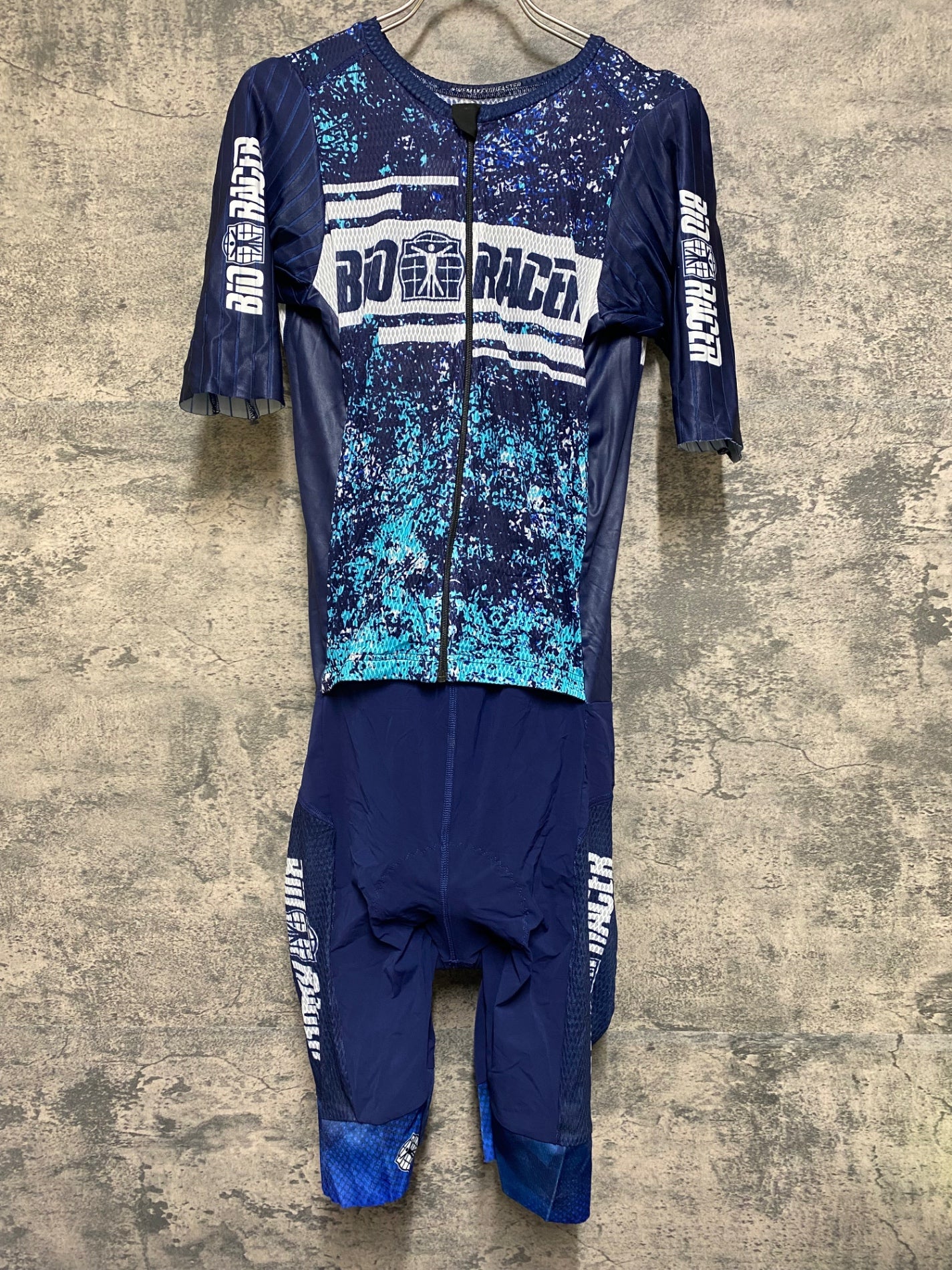 JP490 ビオレーサー BIORACER 半袖 ワンピース ネイビー 総柄 3/M