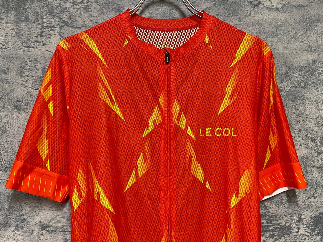 KB209 ルコル LE COL 半袖サイクルジャージ メッシュ 赤 XL
