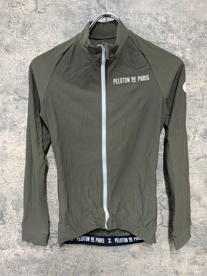 JW780 プロトンドパリ PELOTON DE PARIS Domestique Long Sleeve Jersey 長袖 サイクルジャージ オリーブ XS 裏起毛