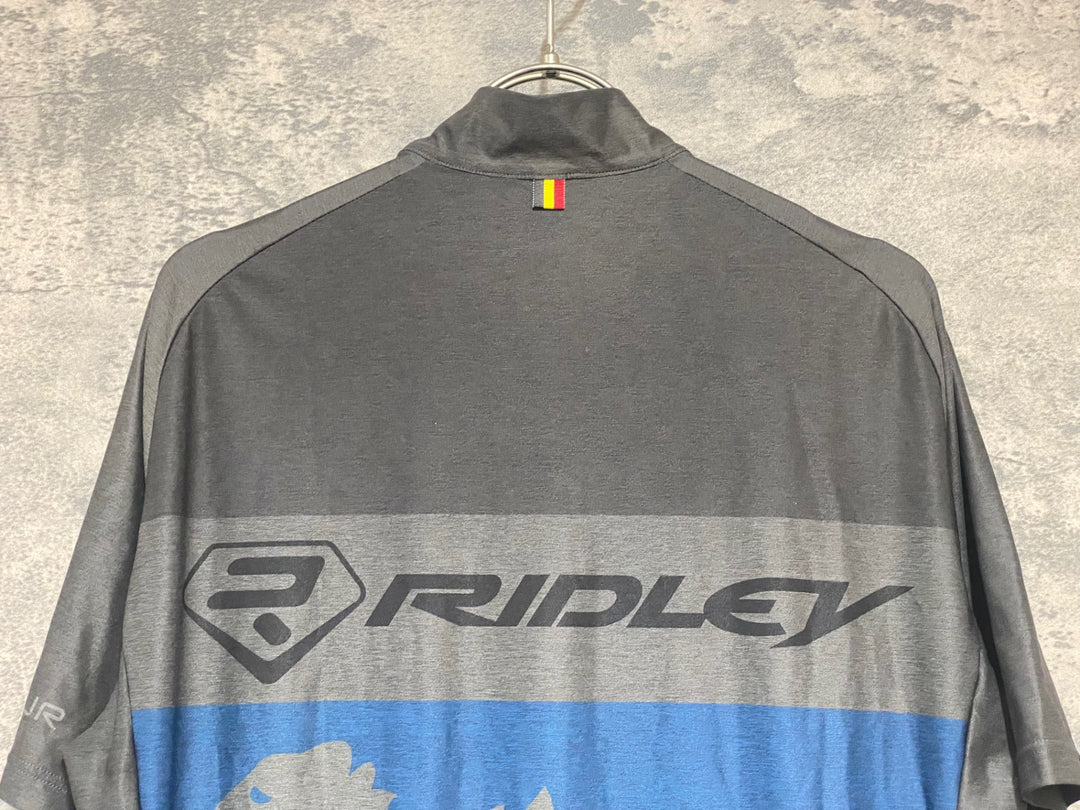 KB799 カペルミュール KAPELMUUR 半袖 サイクルジャージ グレー ネイビー L RIDLEY
