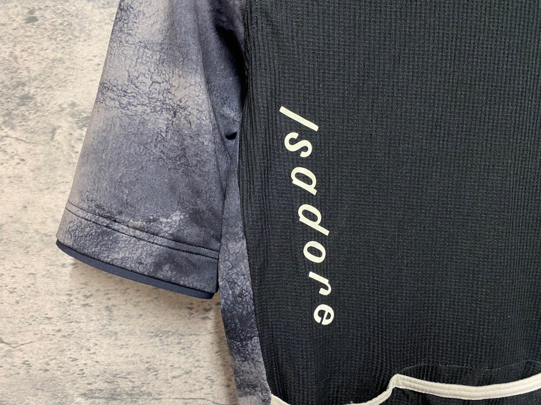 JQ532 イザドア Isadore signature climber's jersey 半袖サイクルジャージ 黒 XS 穴開き