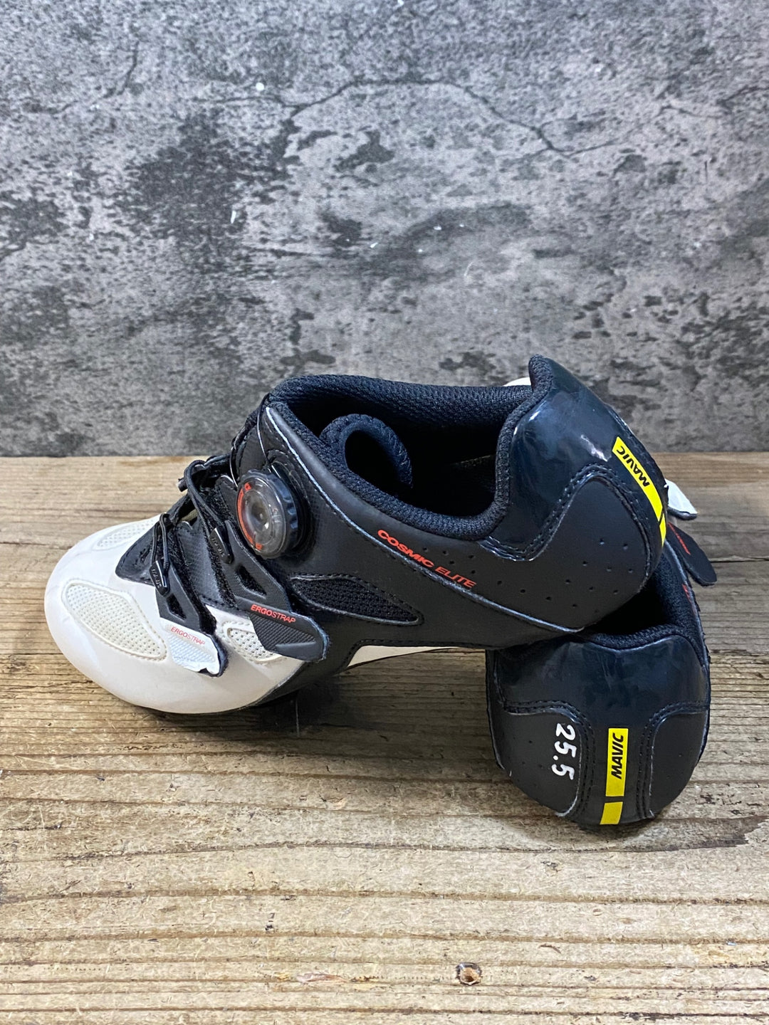 KG424 マヴィック MAVIC COSMIC ELITE ビンディングシューズ ブラック ホワイト EU40 2/3 ※ペン字あり