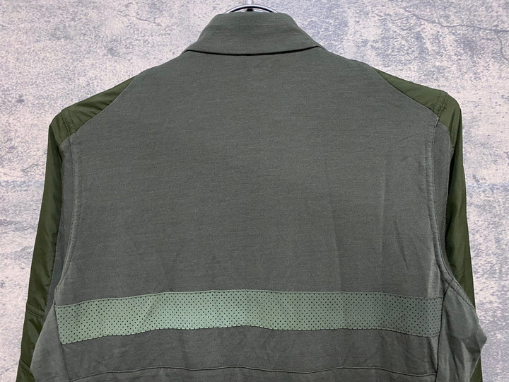 JQ364 ラファ Rapha LONG SLEEVE BREVET WINDBLOCK JERSEY 長袖 サイクルジャージ 緑 S