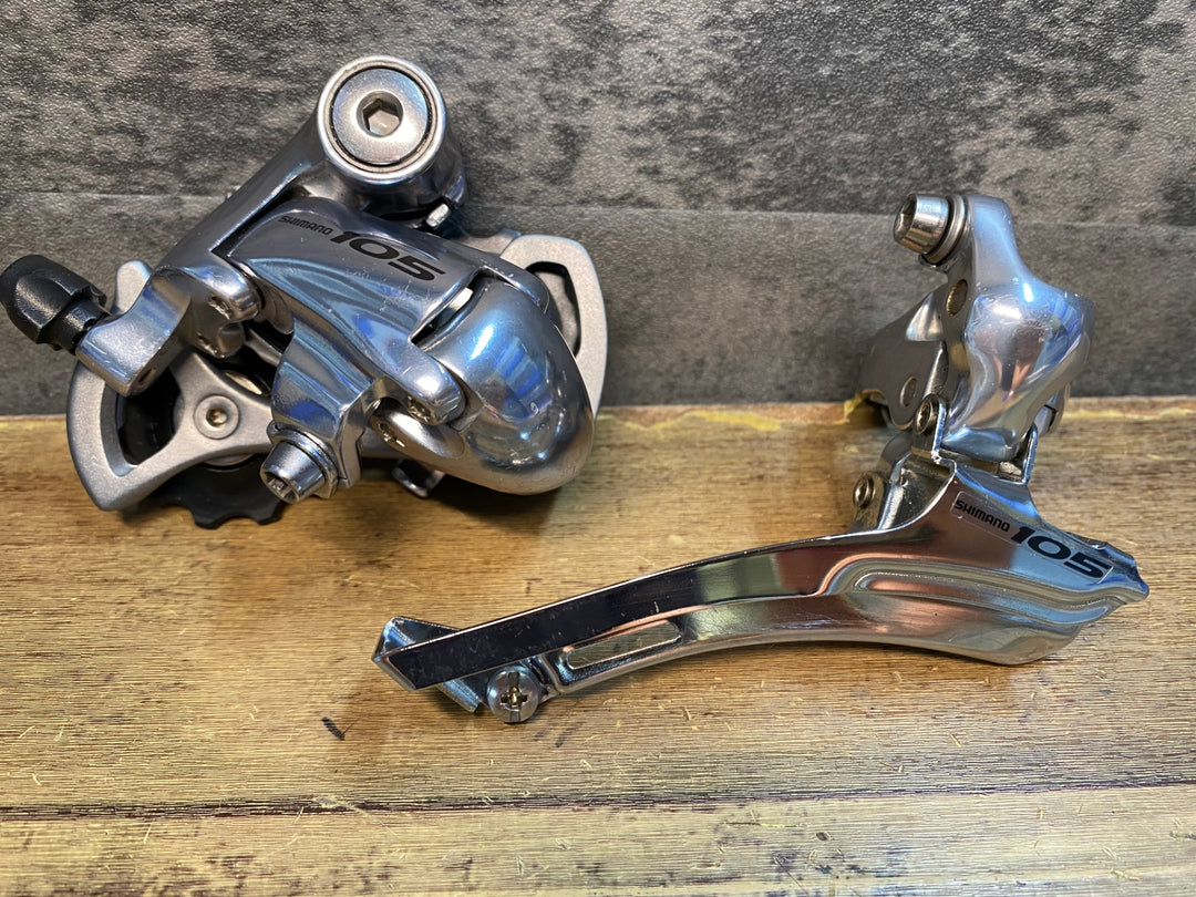 JE522 シマノ SHIMANO 105 FD-5600 RD-5600 バンド式Φ28.6 ディレイラーセットシルバー