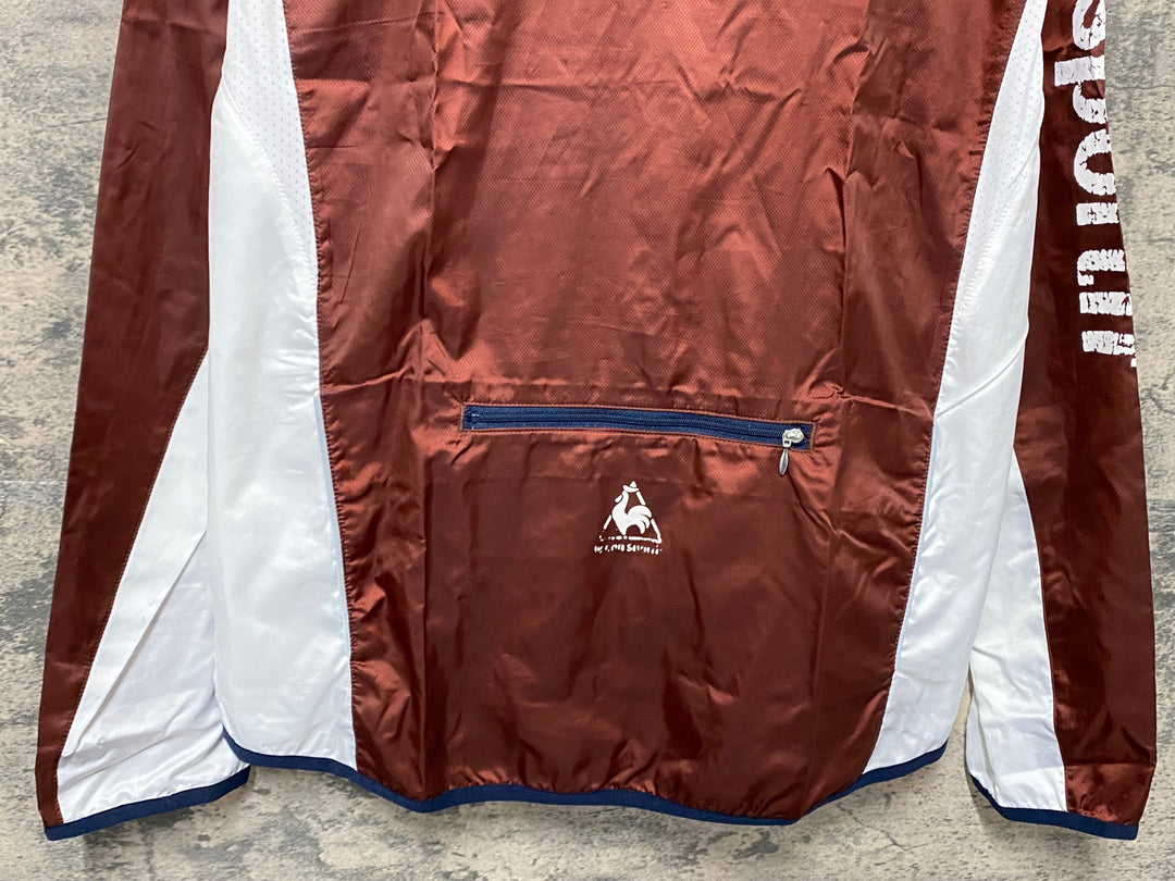 KC989 ルコックスポルティフ le coq sportif 長袖 ウィンドブレーカー バーガンディー L ※ロゴ剥げ
