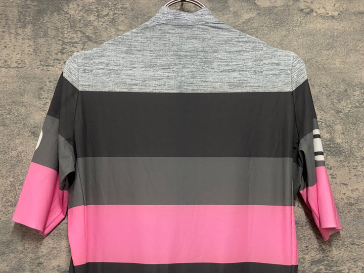 KM232 ドットアウト DOTOUT COMBAT JERSEY 半袖 サイクルジャージ ピンク グレー M