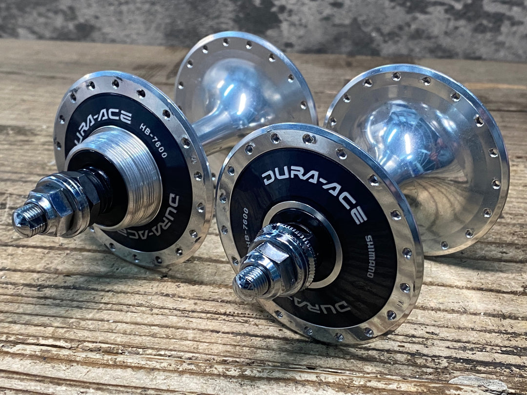 JJ263 シマノ SHIMANO デュラエース DURA-ACE HB-7600 前後ハブセット 36H NJS トラック ピスト