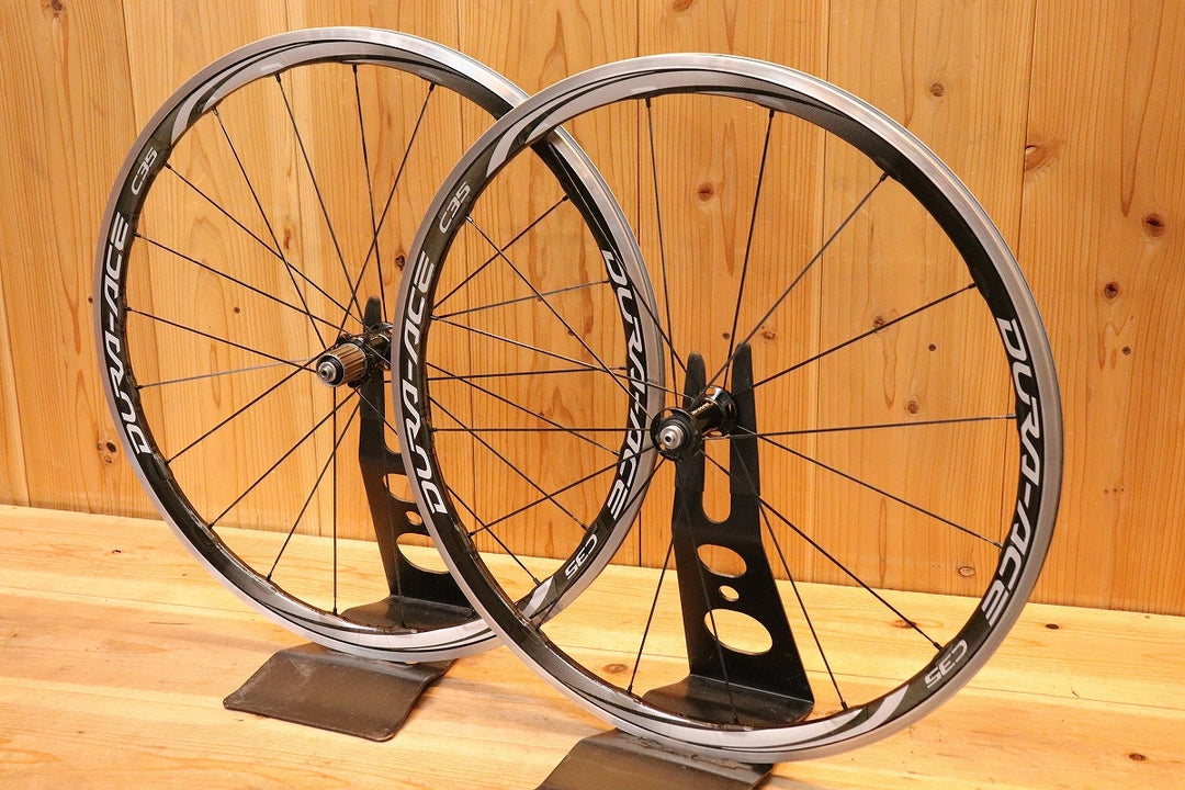 シマノ SHIMANO デュラエース DURA-ACE WH-9000 C35 CL アルミ カーボン クリンチャー ホイールセット シマノ 11S/12S ナローリム 15C 【芦屋店】