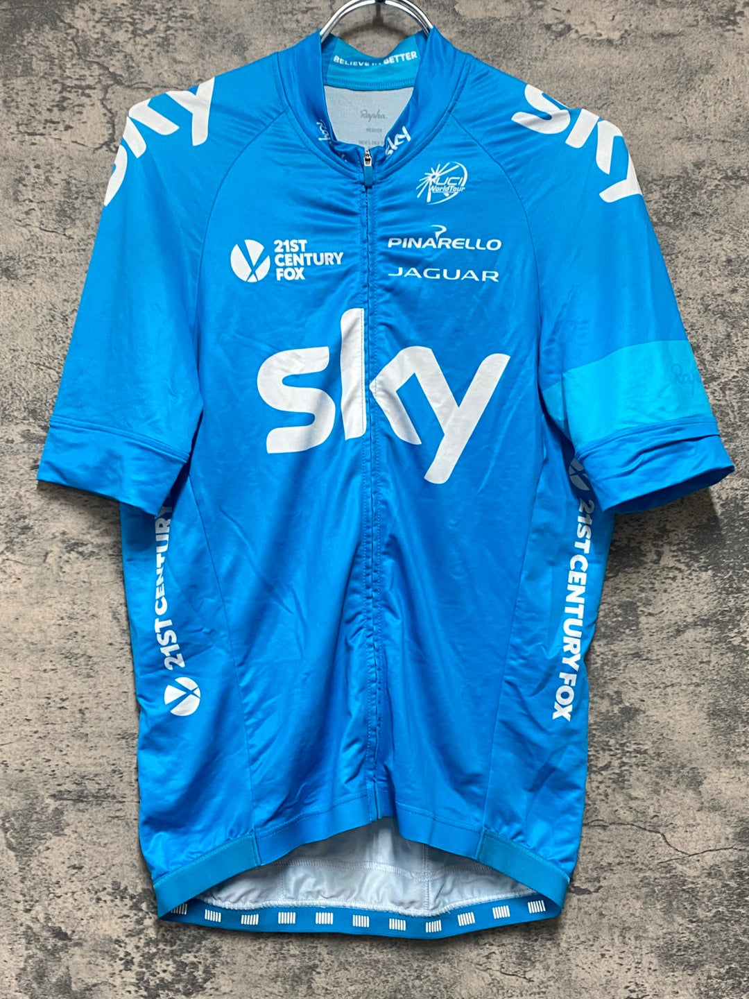 KJ204 ラファ Rapha プロチーム MEN`S PRO TEAM JERSEY 半袖 サイクルジャージ チームスカイ M 青