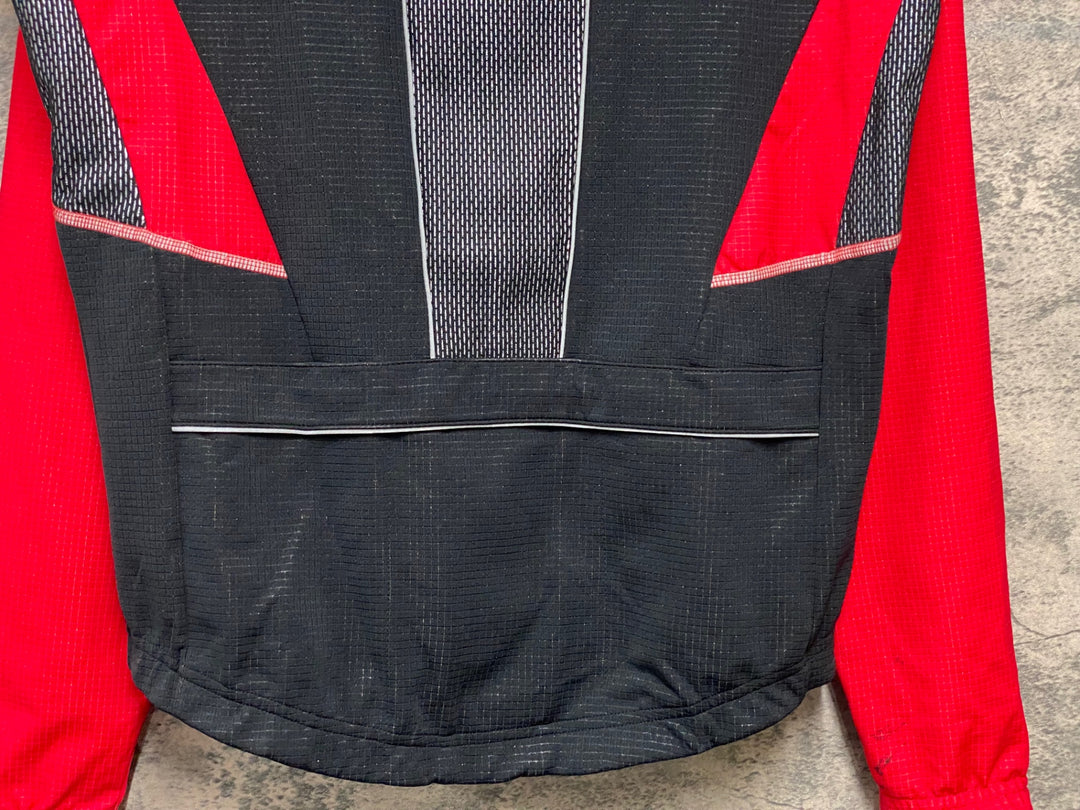 JH181 サンティーニ Santini 長袖 サイクルジャケット 黒 赤 M