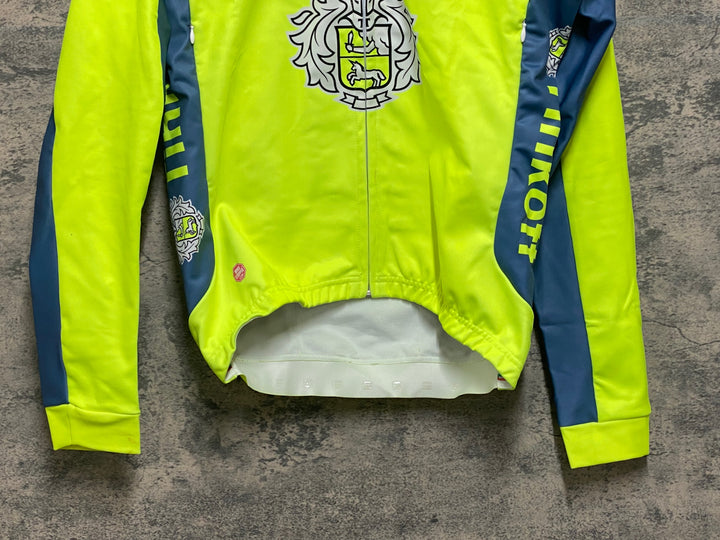KJ868 スポーツフル sportful 裏起毛 長袖 サイクルジャケット 黄 L TINKOFF ※汚れ
