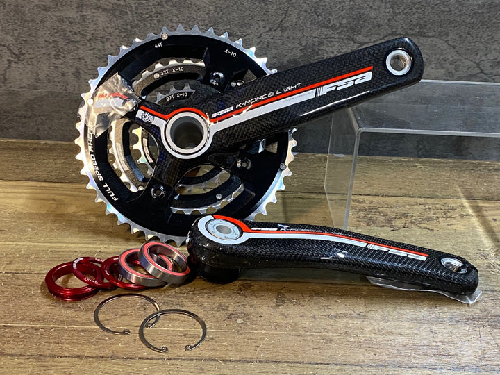 JS335 FSA K-FORCE LIGHT MTB カーボン クランクセット 175mm 44/32/22T BB30
