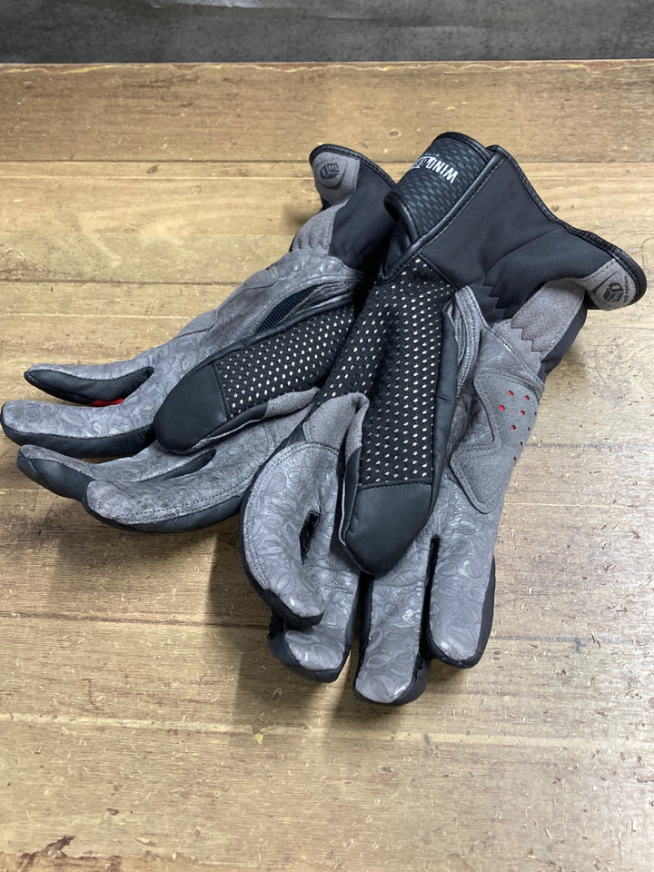KD551 パールイズミ PEARL iZUMi 長指 ウィンターグローブ 黒 M WIND BREAK TITANIUM