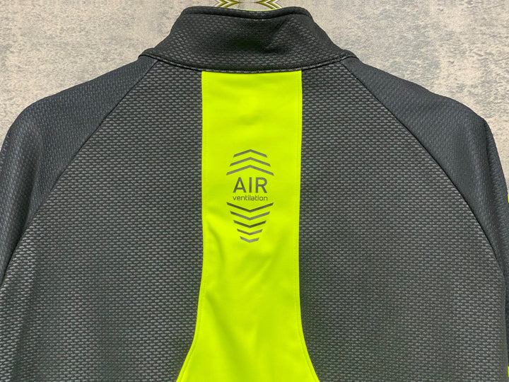 JW271 パールイズミ PEARL iZUMi 長袖 サイクルジャケット 黒 ネオンイエロー XL 裏起毛 WINDBREAK