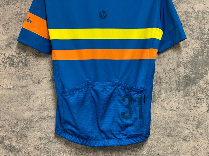 JW056 ラファ Rapha TEAM SKY RIVIERA PURSUIT JERSEY 半袖サイクルジャージ 青 S