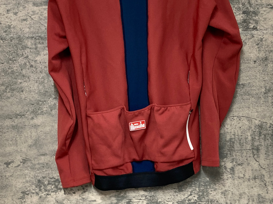 JW077 ルコックスポルティフ le coq sportif 長袖 サイクルジャージ 赤 L