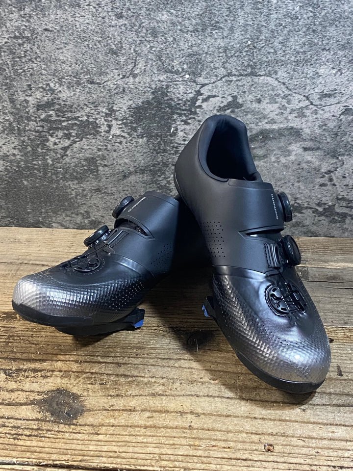 KB511 シマノ SHIMANO RC7 SH-RC702 ビンディングシューズ シルバー 黒 EU43.5 WIDE SPD-SL