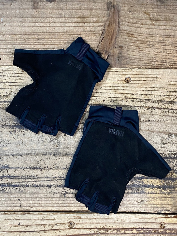 JU409 ラファ Rapha PRO TEAM MITTS 指切り グローブ 紺 黒 M
