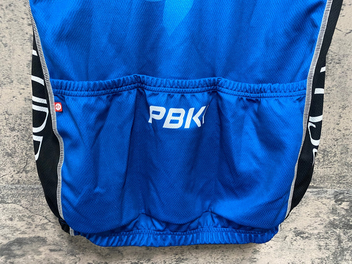 KB805 モア MOA 半袖 サイクルジャージ 青 白 L
