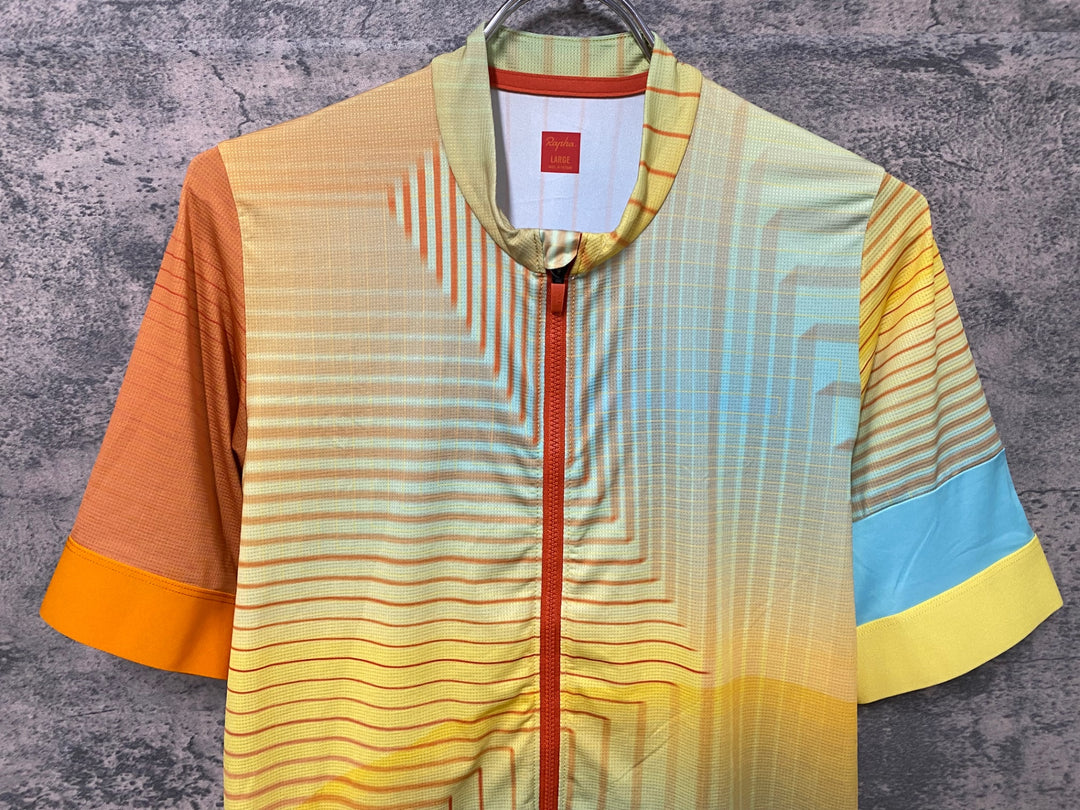 KC944 ラファ Rapha TUNNEL VISION PT TRAINING JERSEY 半袖 サイクルジャージ 黄 L