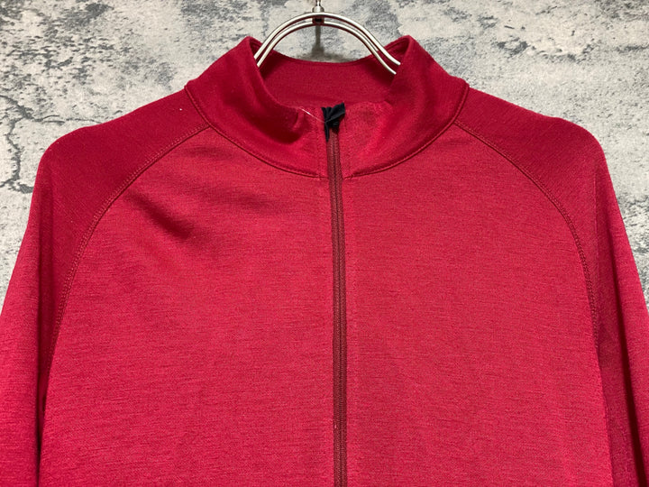 JQ527 カフェドシクリステ Cafe du Cycliste Arlette Men 長袖サイクルジャージ 赤 XS