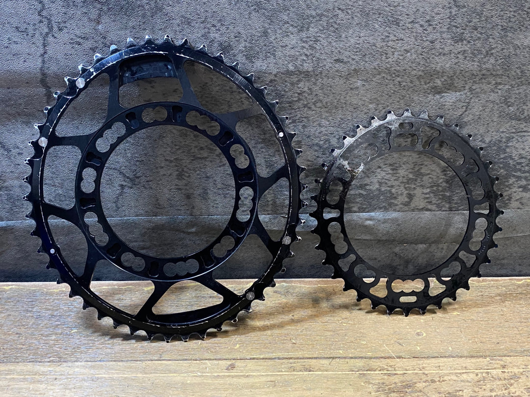 KP671 ローター ROTOR Q-RINGS 楕円 チェーンリングセット 50/36T 11S カンパ5armコンパクト用 36×110-113
