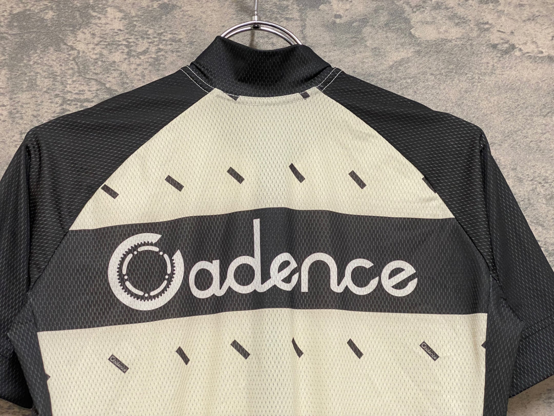 JQ511 ケイデンス Cadence 半袖サイクルジャージ 白黒 S