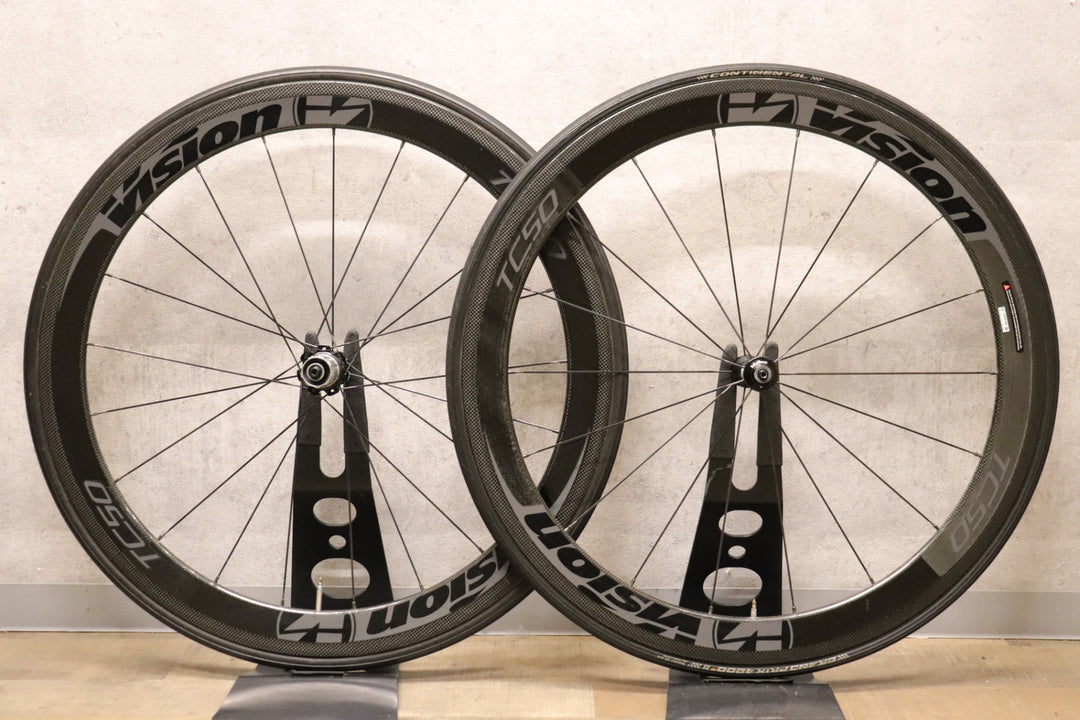 ヴィジョン VISION TC50 カーボン チューブラー シマノ 12/11S ホイールセット 【さいたま浦和店】