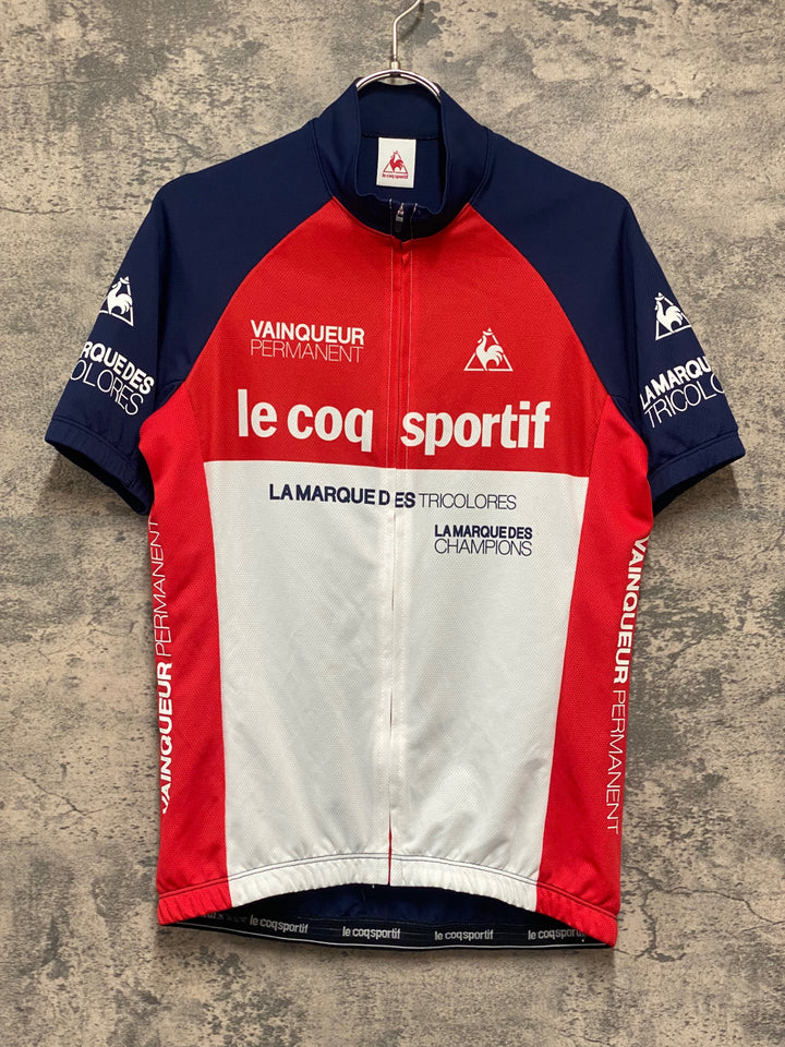 KC230 ルコックスポルティーフ le coq sportif 半袖 サイクルジャージ 赤白青 M