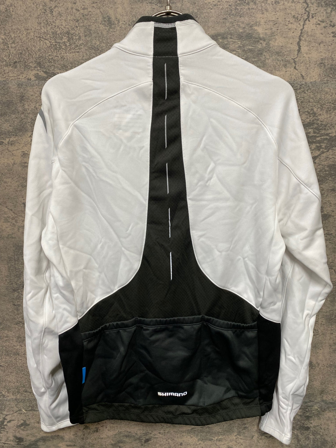 KE465 シマノ SHIMANO 長袖 サイクルジャケット 白 M 裏起毛