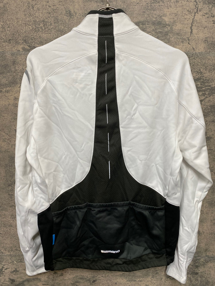 KE465 シマノ SHIMANO 長袖 サイクルジャケット 白 M 裏起毛