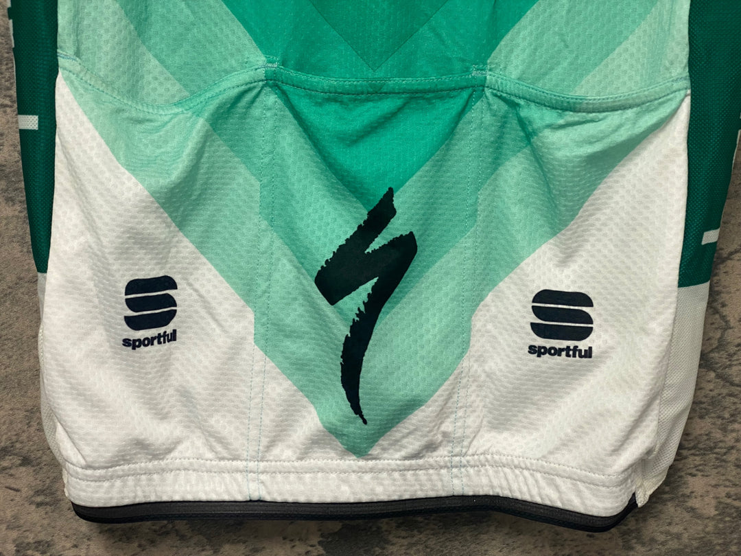 KJ812 スポーツフル sportful 半袖 サイクルジャージ 黒 緑 M BORA hansgrohe