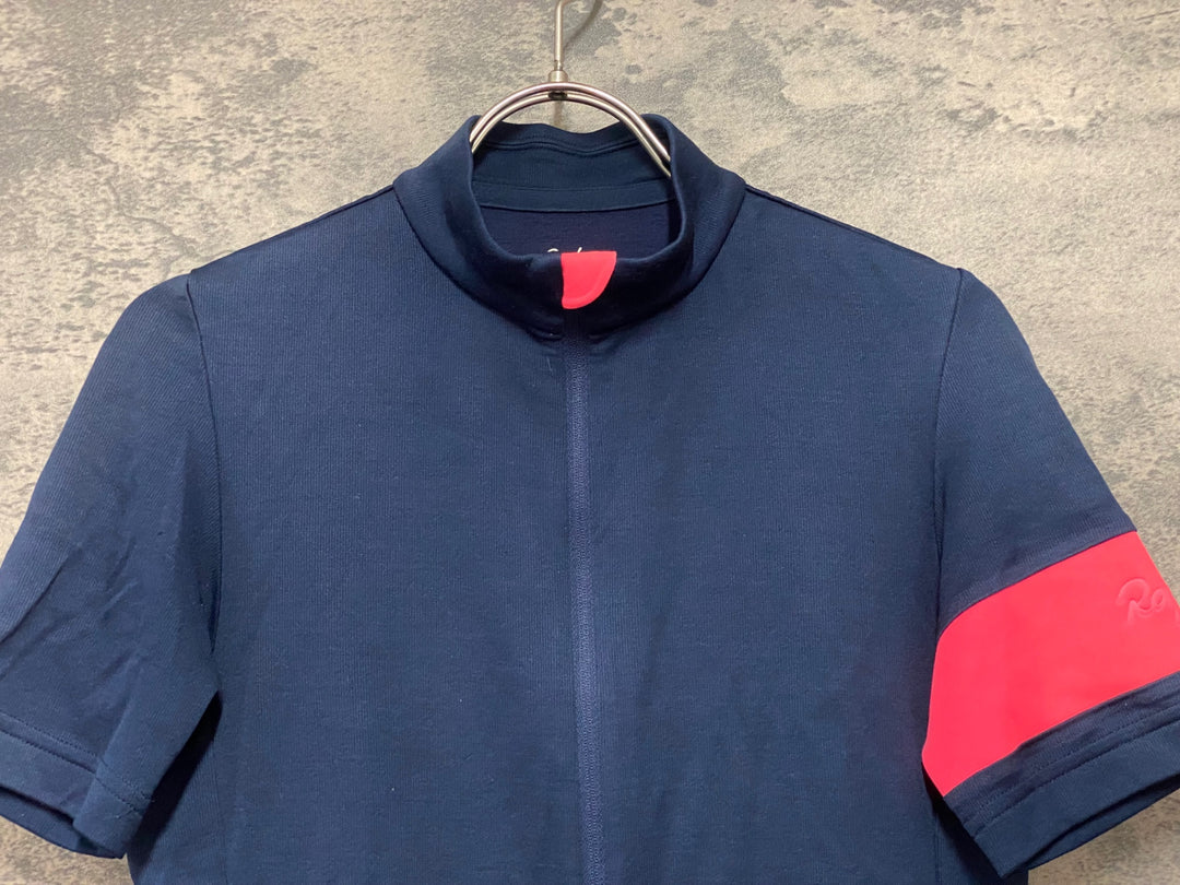 JU474 ラファ Rapha CLASSIC JERSEY Ⅱ 半袖 サイクルジャージ ネイビー ピンク XS
