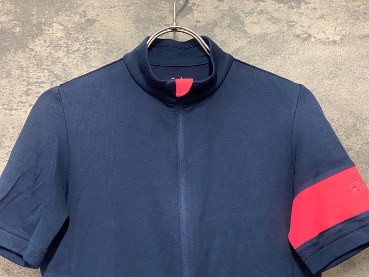 JU474 ラファ Rapha CLASSIC JERSEY Ⅱ 半袖 サイクルジャージ ネイビー ピンク XS