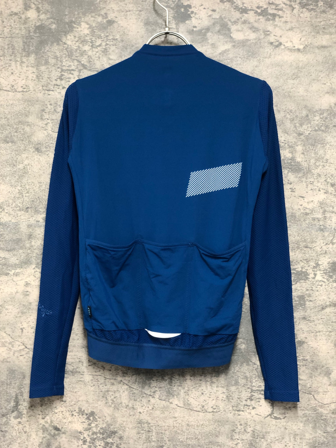 KM714 マープ MAAP PRO FIT JERSEY 長袖 サイクルジャージ 青 S ※補修のためジャンク