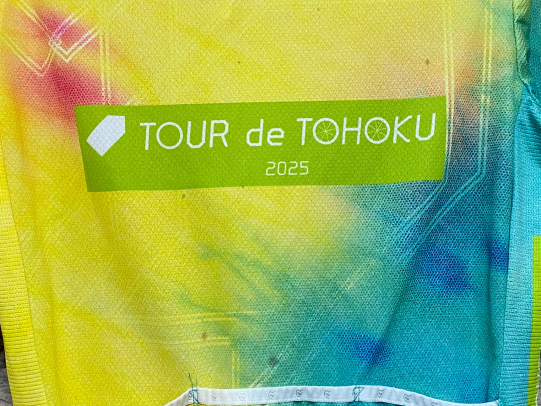 JQ799 ピセイ PISSEI 半袖 サイクルジャージ 黄 S TOUR de TOHOKU2025