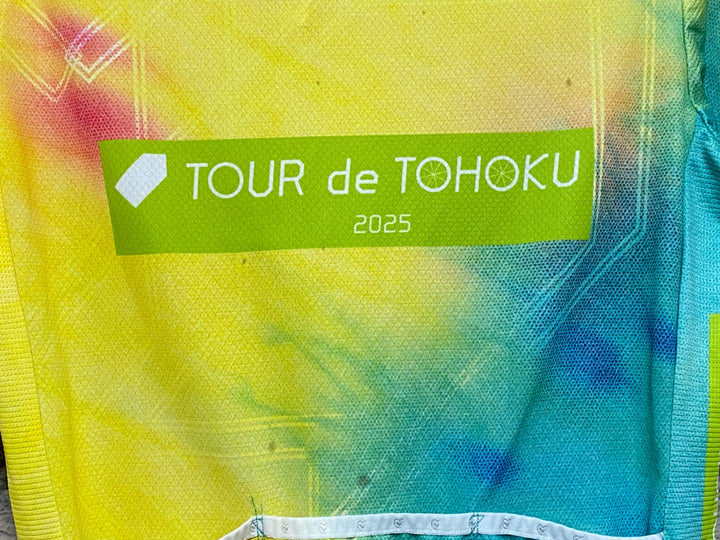 JQ799 ピセイ PISSEI 半袖 サイクルジャージ 黄 S TOUR de TOHOKU2025
