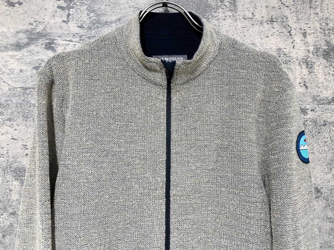 JY658 カフェドシクリステ CAFE DU CYCLISTE MARGUERITE MEN 長袖 サイクルジャージ 薄茶 L メリノブレンド 裏起毛